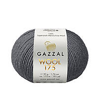 Gazzal WOOL 175 (Вул 175) № 303 темно-серый (Пряжа мериносовая, нитки для вязания)