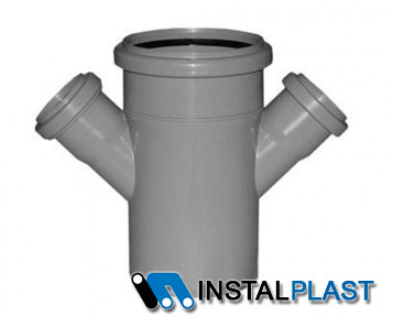 Каналізаційний хрест Instalplast 110х50 45° (внутрішній)