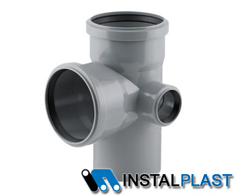 Каналізаційний хрест лівий Instalplast 110х50 90° (внутрішній)