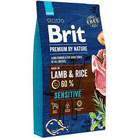 Сухой корм Brit Premium Sensitive Lamb для собак с чувствительным пищеварением со вкусом ягненка 15 кг