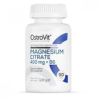 Минерал Магний Цитрат OstroVit Magnesium Citrate + B6 400 мг 90 таб Польша