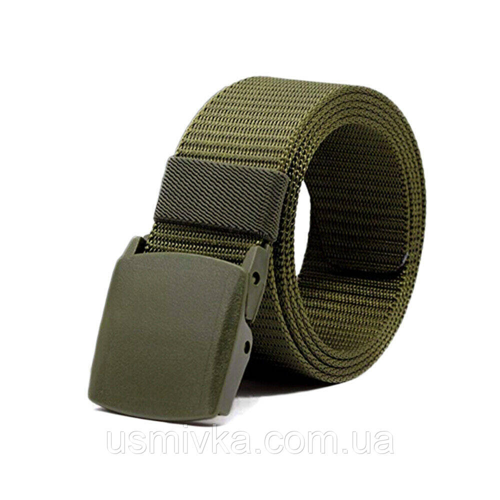 Тактичний ремінь тканинний олива ideatech US-487