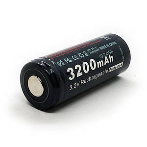 Акумулятор LiFePo4 Soshine IFR26650 3200 mAh (3.2v) з захистом