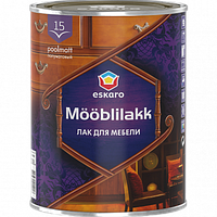 Eskaro Mooblilakk 15 - Водорозчинний акриловий лак для меблів, 0.9 кг