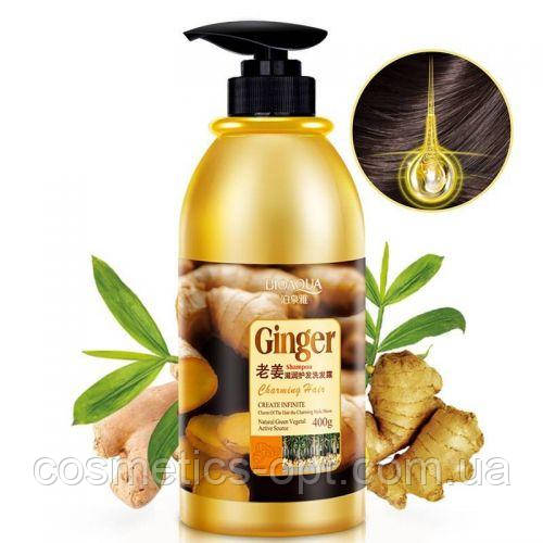 Імбирний шампунь для росту волосся BIOAQUA Ginger Shampoo, 400 г