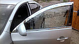 Дефлектори вікон хромовані, вітровики Elantra HD 2006-2010 (Autoclover), фото 3