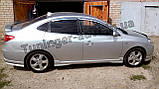 Дефлектори вікон хромовані, вітровики Elantra HD 2006-2010 (Autoclover), фото 4