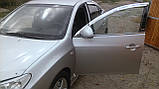 Дефлектори вікон хромовані, вітровики Elantra HD 2006-2010 (Autoclover), фото 6