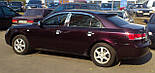 Дефлектори вікон хромовані, вітровики Hyundai Sonata NF 2005-2010 (Autoclover), фото 4