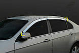 Дефлектори вікон хромовані, вітровики Chevrolet Epica 2006-2012 р. в. (Autoclover), фото 3
