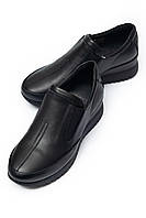 Женские черные кожаные туфли MD 36