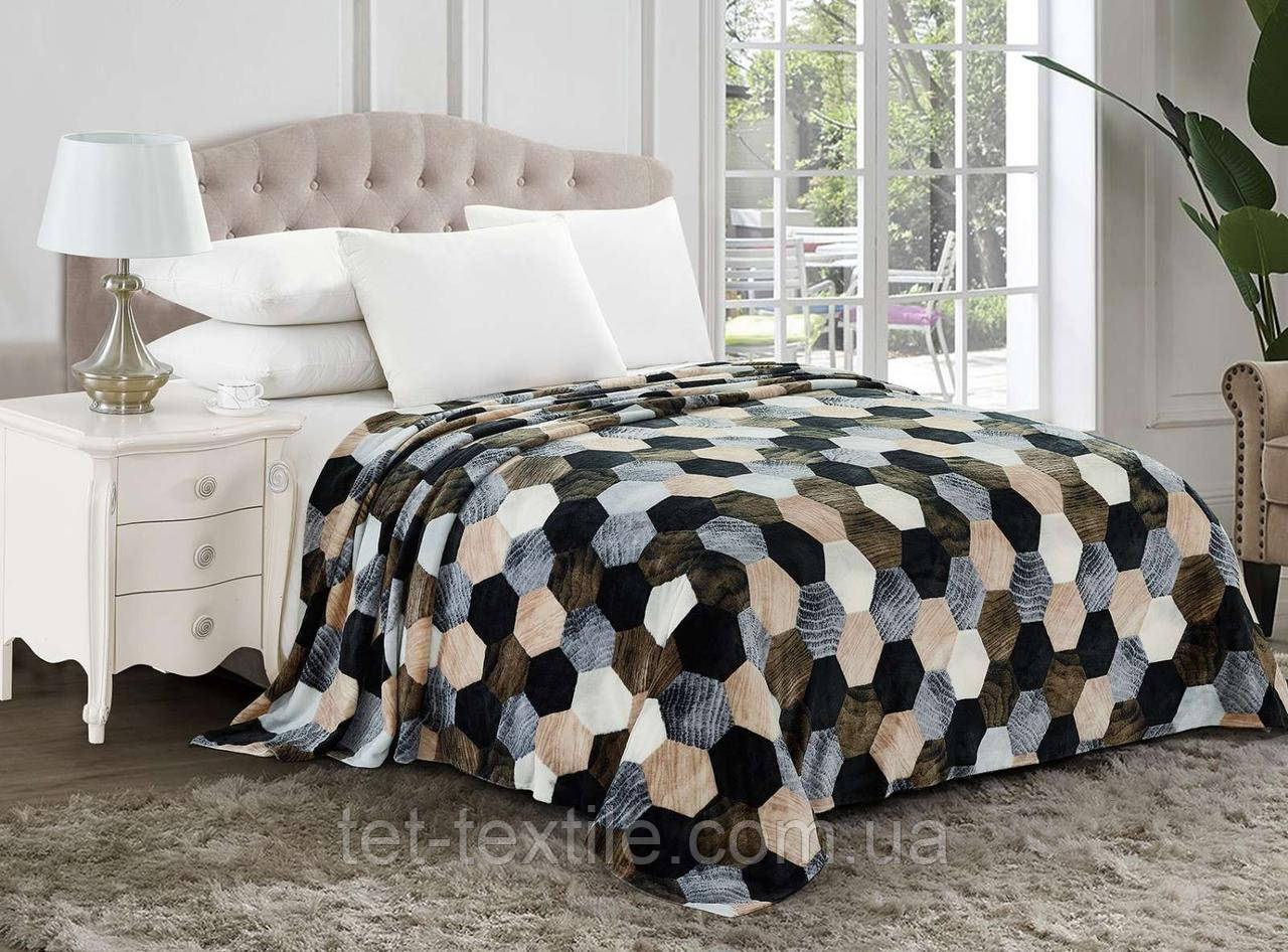 Плед з мікрофібри Велсофт Кольорові стільники 200х220 см