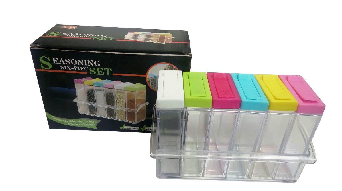 Кухонна підставка із шістьма ємностями для спецій Seasoning six piece set LS-007493, фото 1