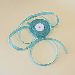 Репсова стрічка 1,2 см/колір м'ятний/ширина 1,2 см/бобіна 23 м