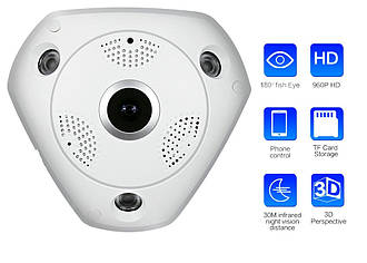 Wi-Fi /IP панорамна камера 3D XPX 360 градусів LS-002885