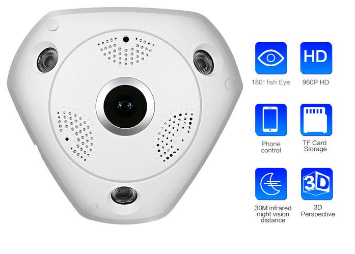 Купить Wi-Fi / IP панорамная камера 3D XPX 360 градусов 002885 Лучшая ...