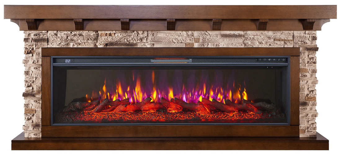Камінокомплект ArtiFlame LUDWIG AFAF50 МАХАГОН КОРІЧНИЙ АНТИК (з звуком)