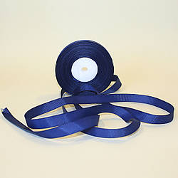 Репсова стрічка 1,2 см/колір темно-синій/ширина 1,2 см/бобіна 23 м