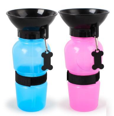 Портативний напувалка PET BOTTLE прогулянкова пляшка з чашею для собак LS-007234
