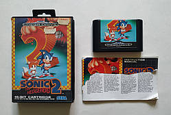 Sonic The Hedgehog 2 Sega Mega Drive 16-bit cartridge+instruction manual (оригінал)