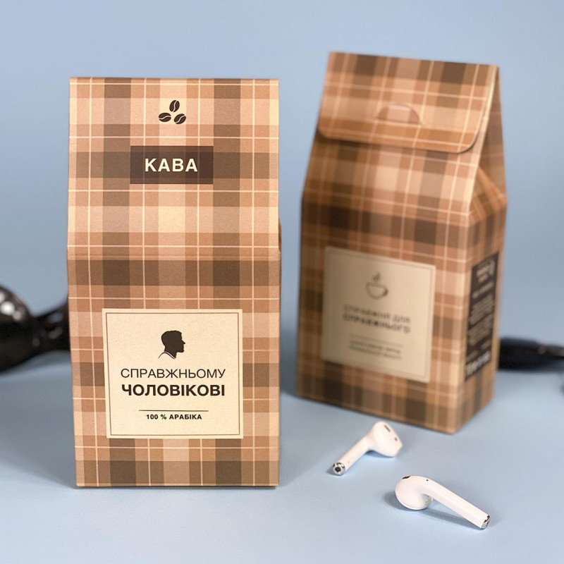 Кофе в зернах Справжньому чоловікові 100% Арабика 70 грамм, фото 1