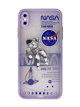 Чохол протиударний для iPhone Xs Max (12) Nasa Lilac наса ліловий
