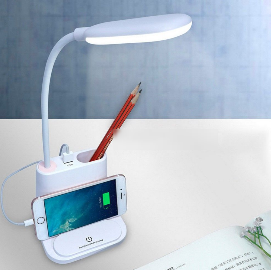 Настільна лампа USB з утримувачем для телефону multifunctional DESK LAMP - 1200Mah вбудований акумулятор LS-008277, фото 1