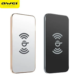 Бездротовий зарядний пристрій AWEI W1 + WIRELESS CHARGE, супер тонкий портативний зарядний пристрій LS-009201