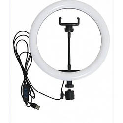 Кільцева LED лампа LC-666 1 кріплення телефону USB (26см) NEW