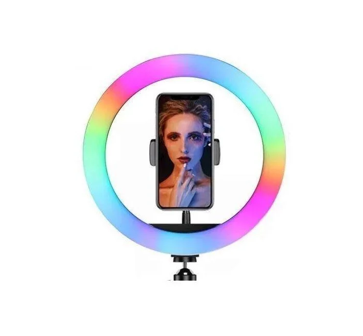 Кільцева світлодіодна лампа RGB-260 Діаметр 26см (381-410) / Багатоколірна кільцева лампа 009660 Найкраща ціна