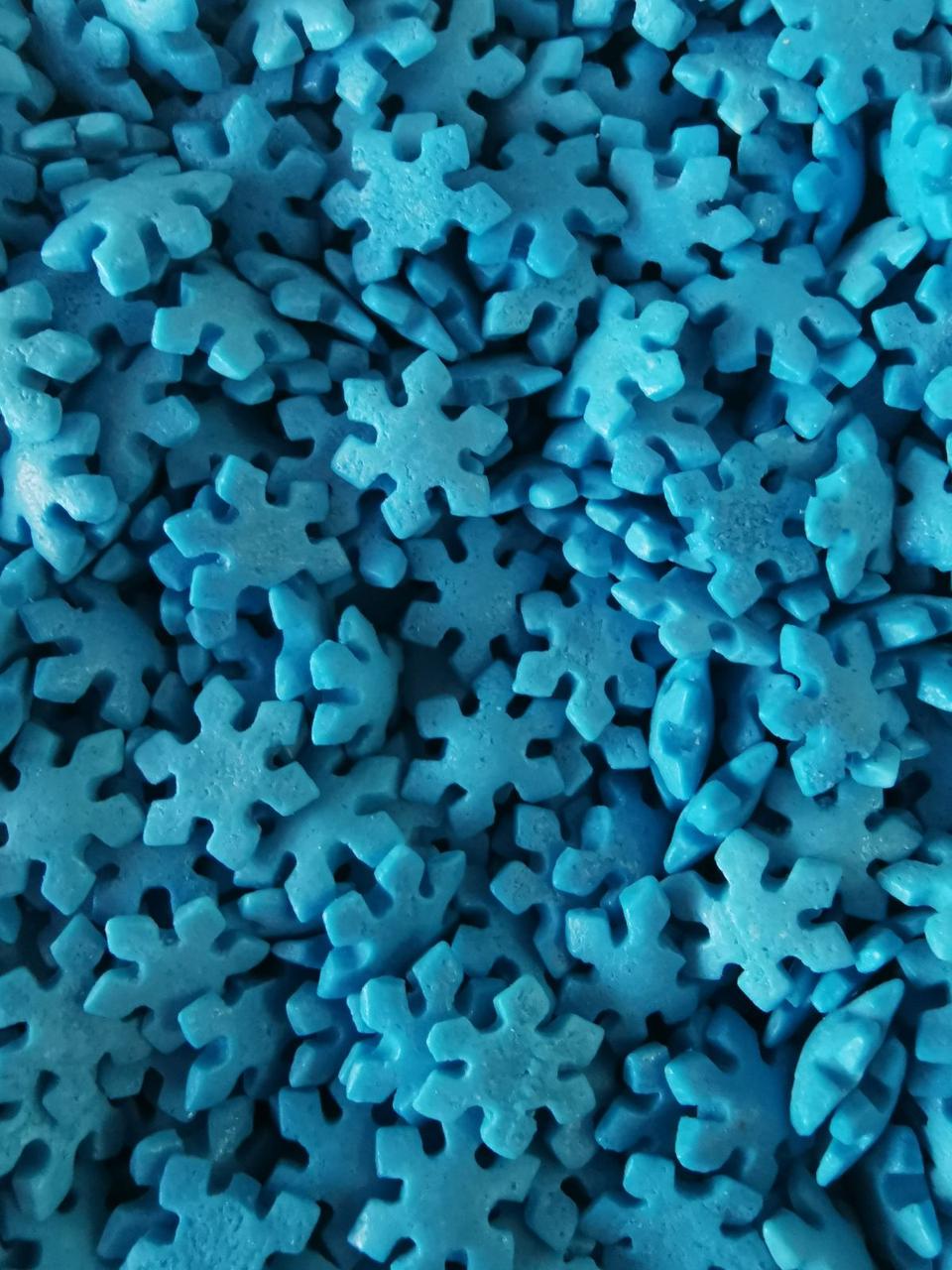 Посипка цукрова Сніжинки блакитні 40 г