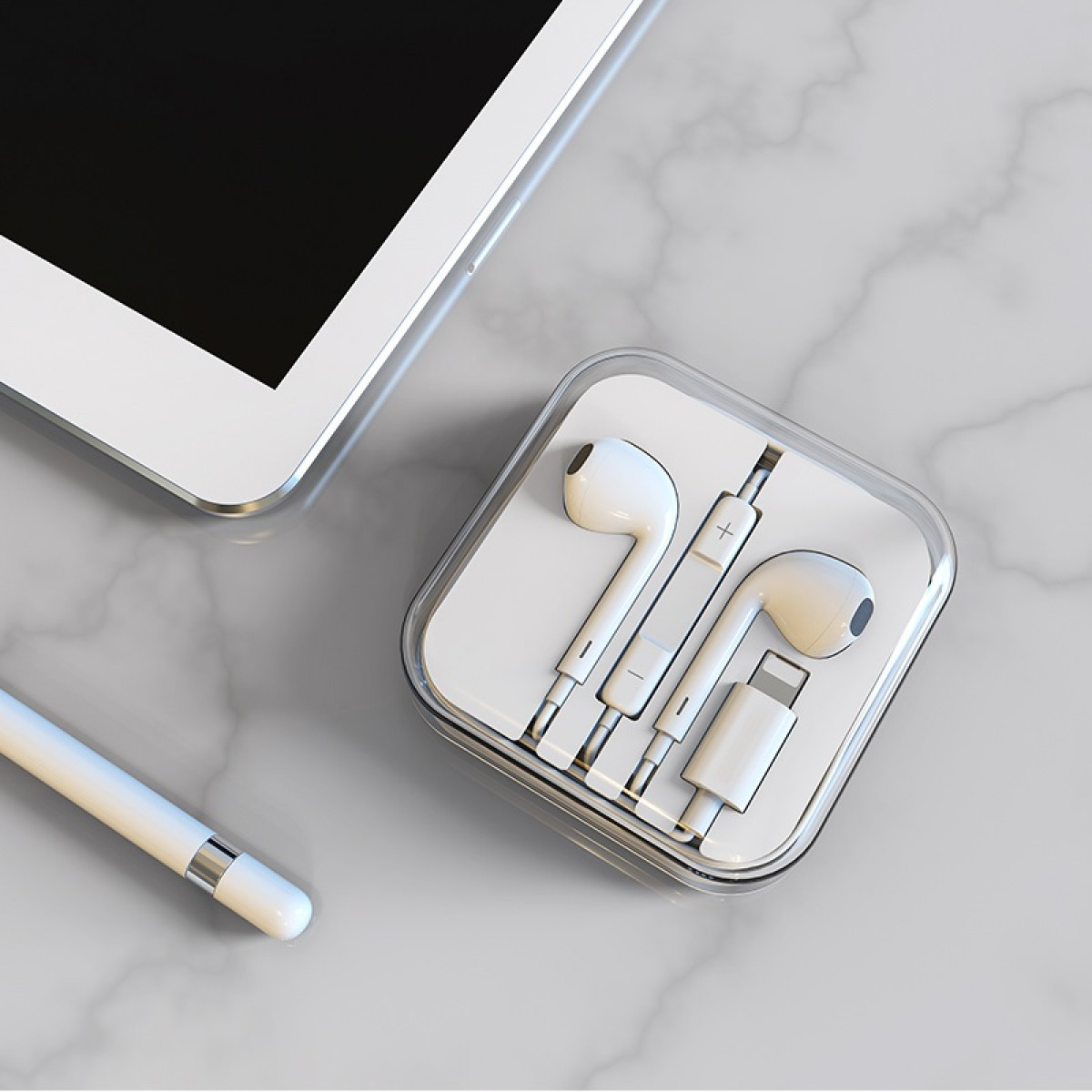 Навушники Borofone BM32 Plus Original Series EarPods Lightning з мікрофоном, Білий