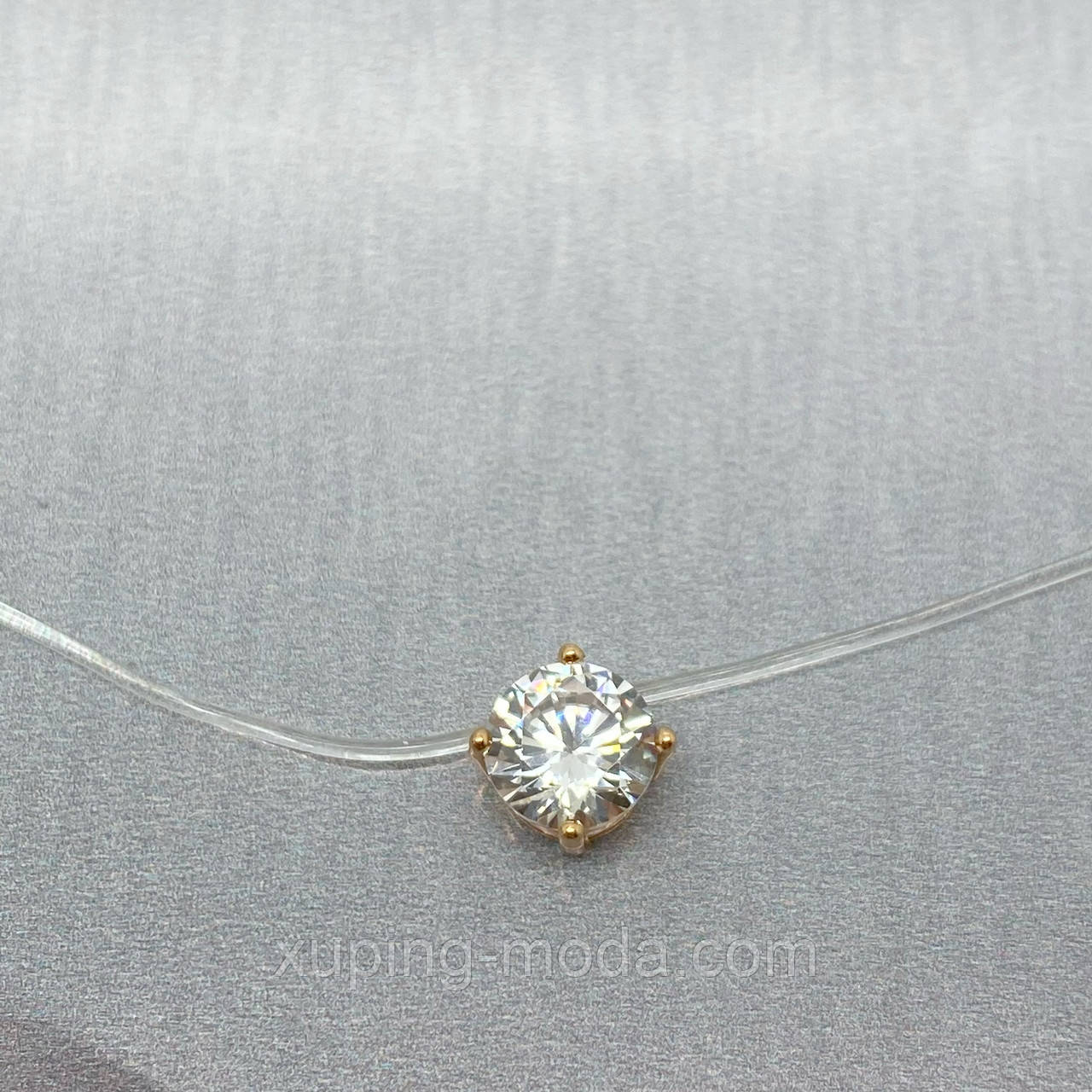 Кольє невидимка з каменем xp, фото 1