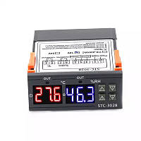 Регулятор температуры и влажности STC-3028 с датчиком, -20°C +80°C, влажность 0-100%RH, 12 вольт.