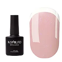 Komilfo KC Glitter French Base Collection №KC006 (бежево-розовый с голубым микроблеском), 8 мл