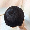 Перуки з натуральних волосся боб-каре чорний кава 1727HH - 2, фото 7