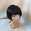 Перуки з натуральних волосся боб-каре чорний кава 1727HH - 2, фото 5