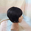 Перуки з натуральних волосся боб-каре чорний кава 1727HH - 2, фото 4