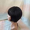 Перуки з натуральних волосся боб-каре чорний кава 1727HH - 2, фото 6