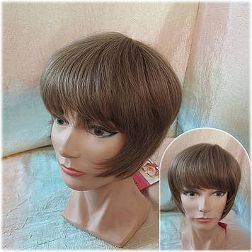 Перуки з натуральних волосся боб-каре русявий 1727HH - 8