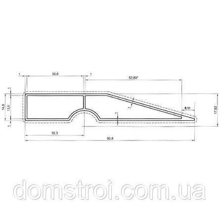 Правило трапецієподібне 150 см INTERTOOL MT-2215, фото 2