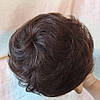 Перуки з натуральних волосся короткий шоколадний 1703 - 4, фото 7