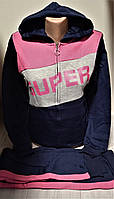 Утеплений спортивний костюм "Супер" для дівчинки Grace Угорщина 5-16 років кофта з штанами
