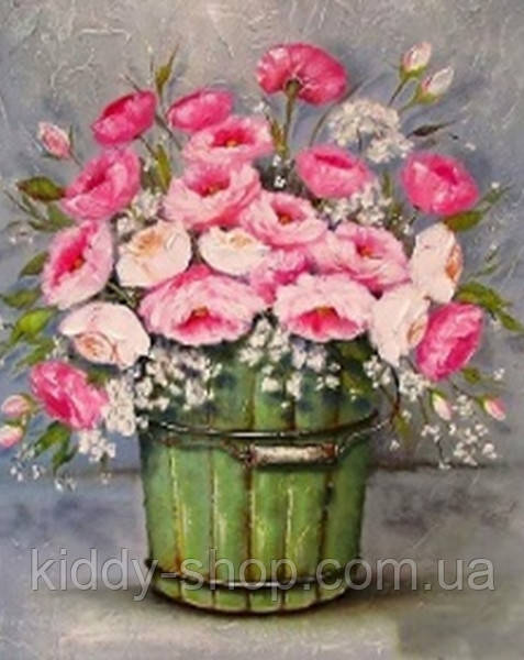 Алмазна вишивка. Картина на підрамнику "Букет соняхів" , розмір 40х50, фото 1