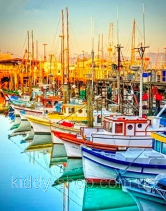 Алмазна вишивка. Картина на підрамнику "Гавань" , розмір 40х50, фото 1