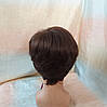 Перука короткий з натуральних волосся каштанове 049HH -6, фото 3