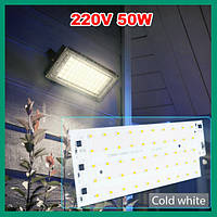 Cold White LED плата светодиодная SMD 2835, 220V 50W, 165х62 мм