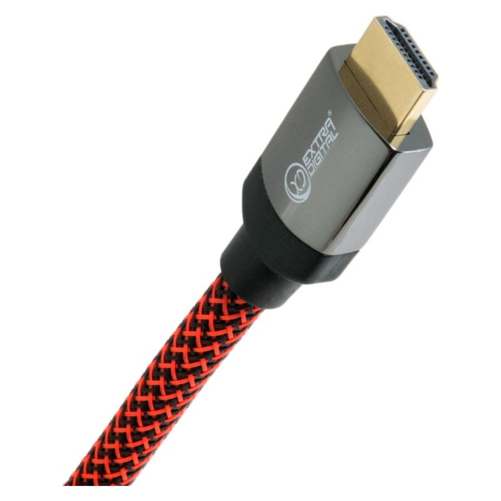 Кабель HDMI – HDMI, 10 метрів, v1,4b, 28 AWG, Gold, Nylon, 2xFerrites – ExtraDigital