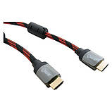 Кабель HDMI – HDMI, 3 метра, v2.0, 28 AWG, Gold, Nylon, 2xFerrites – ExtraDigital, фото 3