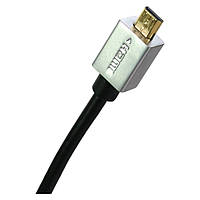 Кабель micro HDMI – HDMI, 0,5 метра, v1,4b, 36 AWG, Gold, PVC, Ultra-Slim – ExtraDigital